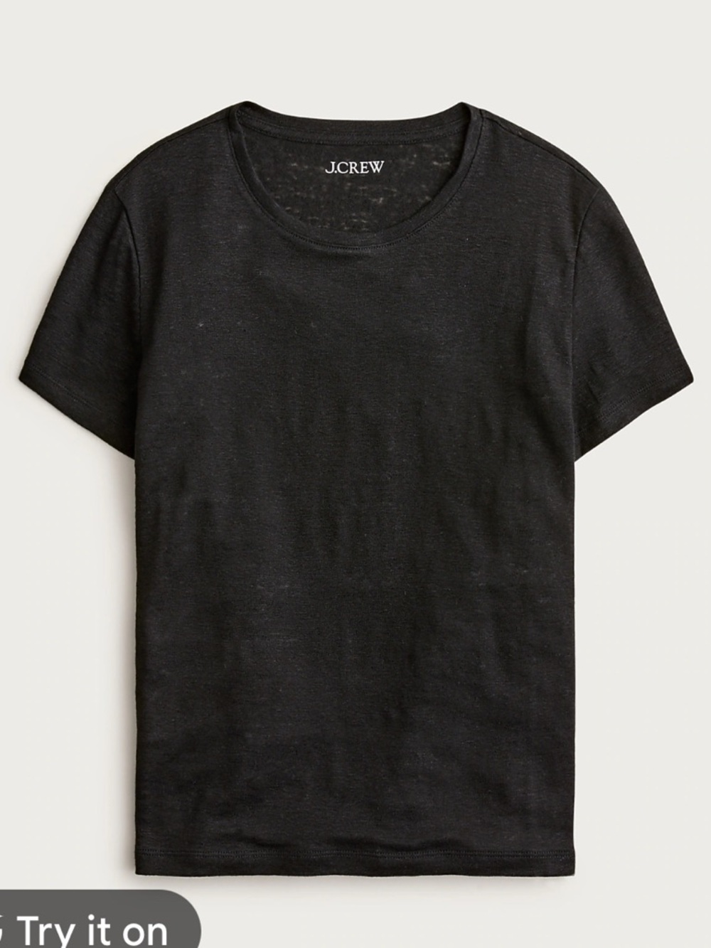 J. Crew Black Linen Tee